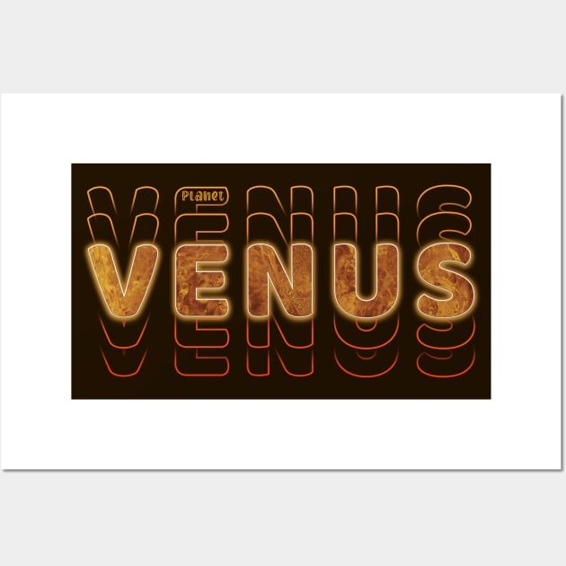 Typograph Planet Venus: Earth’s twin Wall Art by Da Vinci Feather